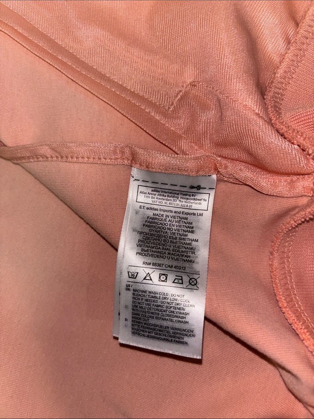Adidas Peach Small Jacket Size:Small 10 - Picture 6 of 6
